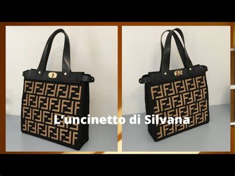 Tutorial: Borsa schopper Fendi all'uncinetto e ricamo ad ago